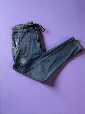 Men's Blue Jogger Jeans - Casual Stretch Denim